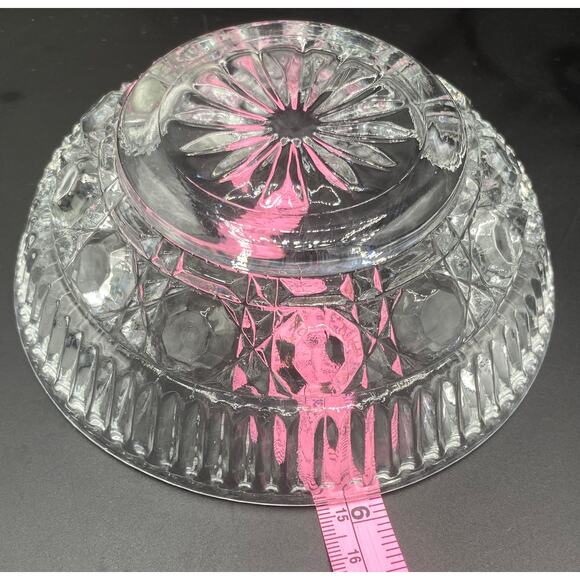 Vintage set of 5 Anchor Hocking Wexford Waffle Pattern Glass Fruit Bowls - Picture 4 of 4